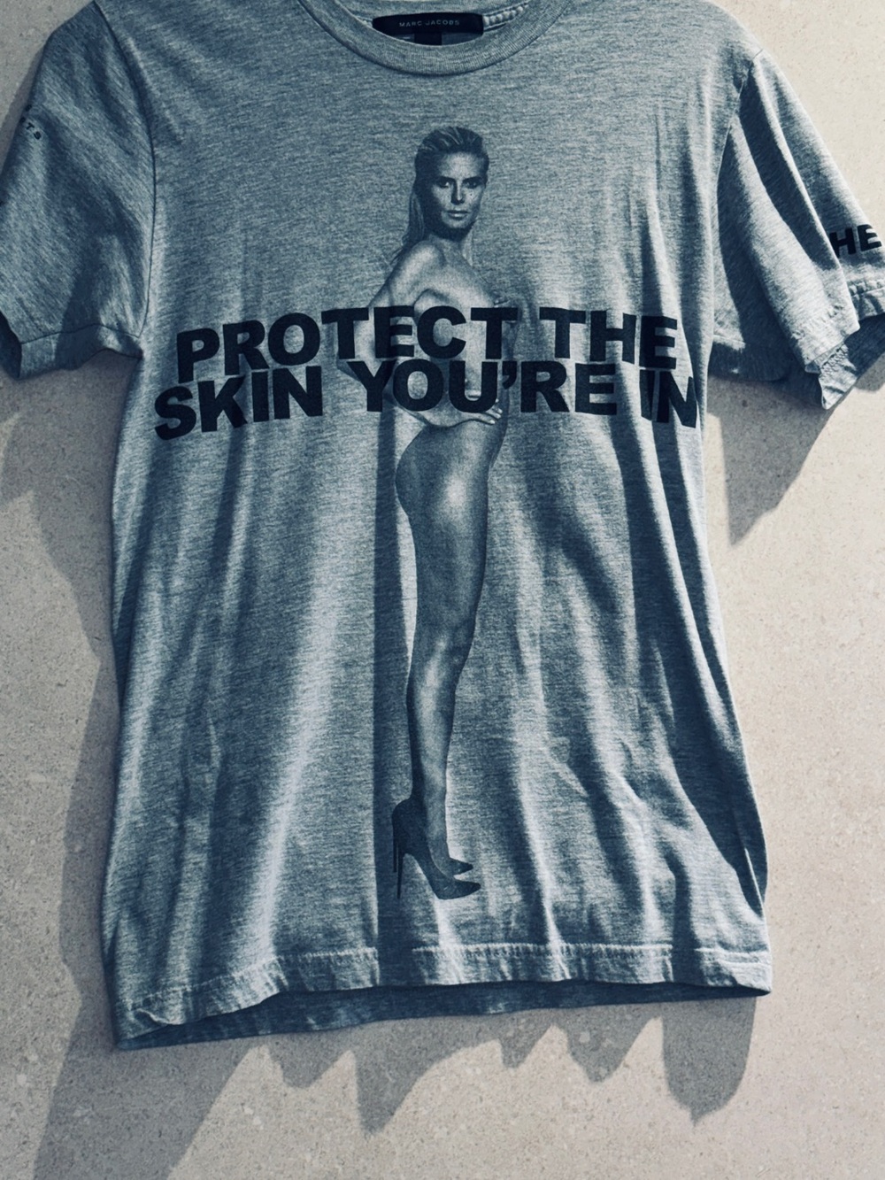 Marc Jacobs Heidi Klum Protect The Skin You’re In T Shirt S Rare